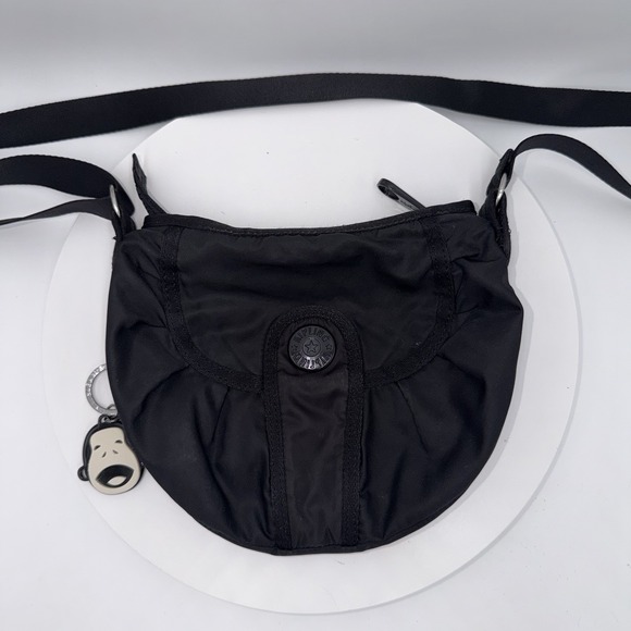 Kipling Handbags - Kipling Women's Eneki Crossbody Black Small Nylon Bag Adjustable Strap Keychain